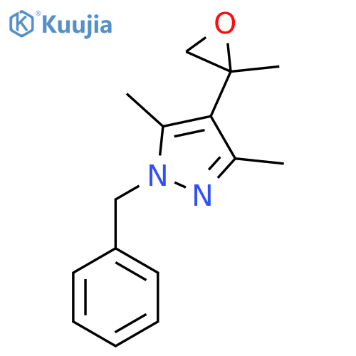 1-benzyl-3,5-dimethyl-4-(2-methyloxiran-2-yl)-1H-pyrazole structure