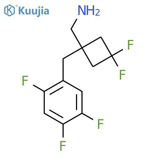 {3,3-difluoro-1-(2,4,5-trifluorophenyl)methylcyclobutyl}methanamine structure