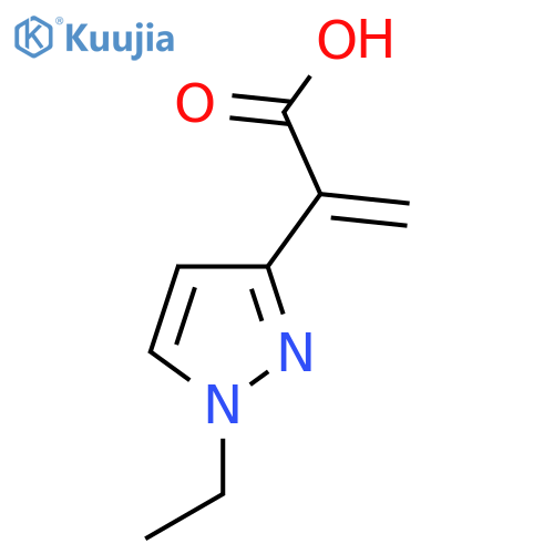 2-(1-ethyl-1H-pyrazol-3-yl)prop-2-enoic acid structure