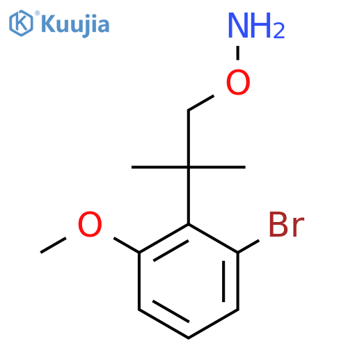 O-2-(2-bromo-6-methoxyphenyl)-2-methylpropylhydroxylamine structure