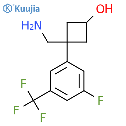 3-(aminomethyl)-3-3-fluoro-5-(trifluoromethyl)phenylcyclobutan-1-ol structure