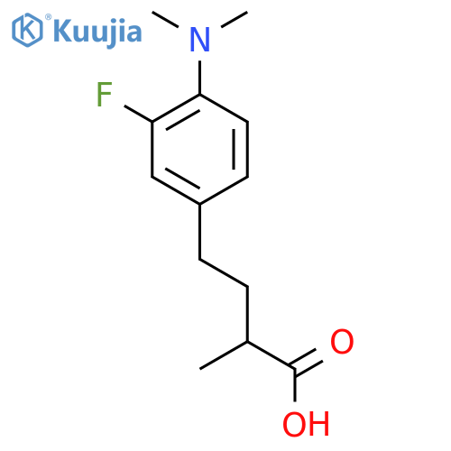4-4-(dimethylamino)-3-fluorophenyl-2-methylbutanoic acid structure