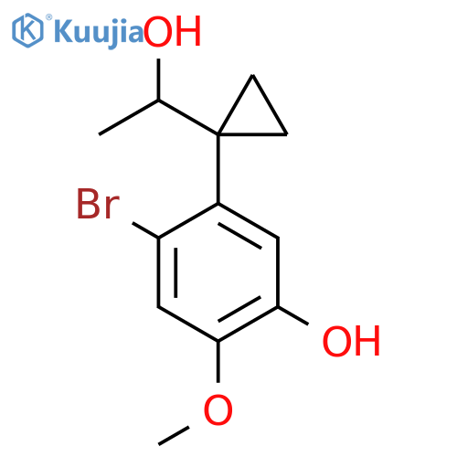 4-bromo-5-1-(1-hydroxyethyl)cyclopropyl-2-methoxyphenol structure