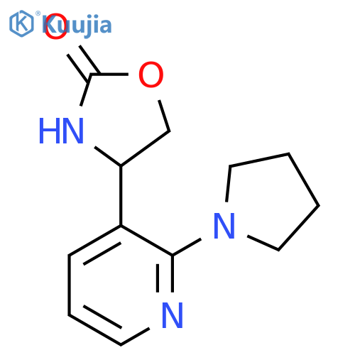 4-2-(pyrrolidin-1-yl)pyridin-3-yl-1,3-oxazolidin-2-one structure