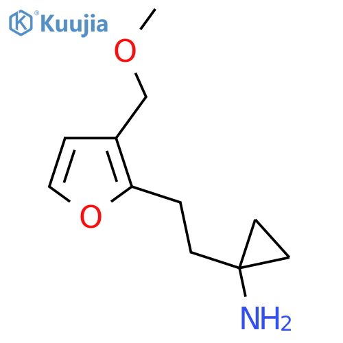 1-{2-3-(methoxymethyl)furan-2-ylethyl}cyclopropan-1-amine structure