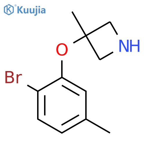 3-(2-bromo-5-methylphenoxy)-3-methylazetidine structure