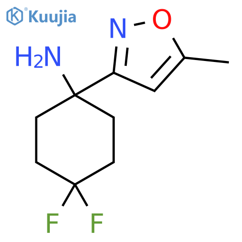 4,4-difluoro-1-(5-methyl-1,2-oxazol-3-yl)cyclohexan-1-amine structure