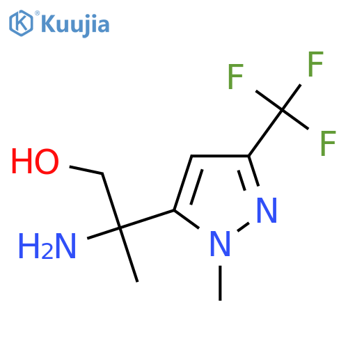 2-amino-2-[1-methyl-3-(trifluoromethyl)-1H-pyrazol-5-yl]propan-1-ol structure