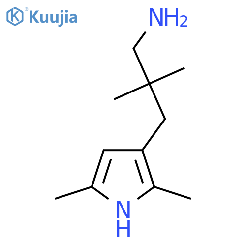 3-(2,5-dimethyl-1H-pyrrol-3-yl)-2,2-dimethylpropan-1-amine structure