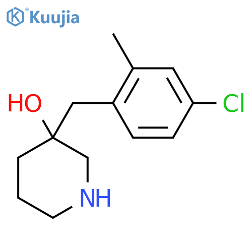 3-(4-chloro-2-methylphenyl)methylpiperidin-3-ol structure