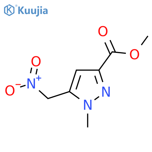 methyl 1-methyl-5-(nitromethyl)-1H-pyrazole-3-carboxylate structure