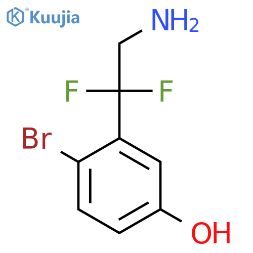 3-(2-amino-1,1-difluoroethyl)-4-bromophenol structure