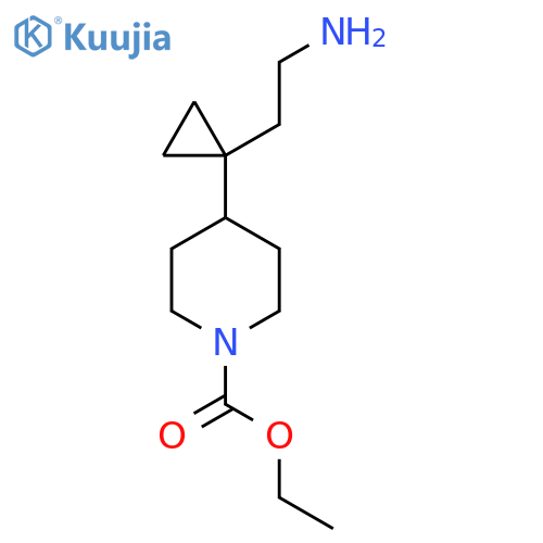 ethyl 4-1-(2-aminoethyl)cyclopropylpiperidine-1-carboxylate structure