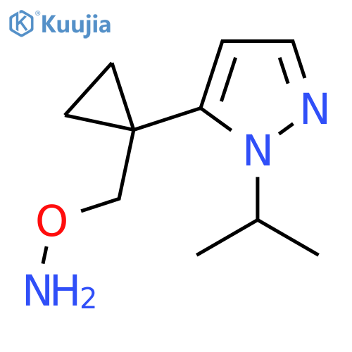 O-({1-1-(propan-2-yl)-1H-pyrazol-5-ylcyclopropyl}methyl)hydroxylamine structure