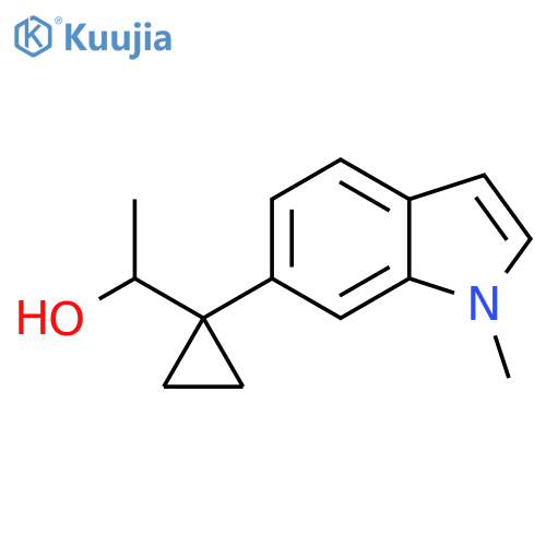 1-1-(1-methyl-1H-indol-6-yl)cyclopropylethan-1-ol structure