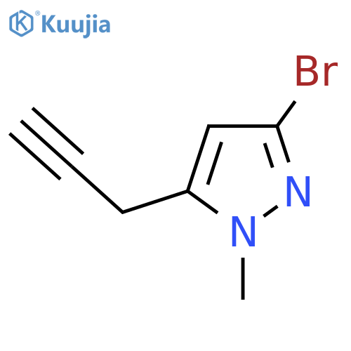 3-bromo-1-methyl-5-(prop-2-yn-1-yl)-1H-pyrazole structure