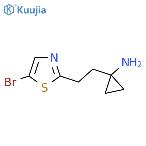 1-2-(5-bromo-1,3-thiazol-2-yl)ethylcyclopropan-1-amine structure
