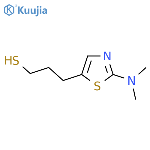 3-2-(dimethylamino)-1,3-thiazol-5-ylpropane-1-thiol structure