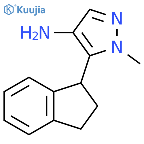 5-(2,3-dihydro-1H-inden-1-yl)-1-methyl-1H-pyrazol-4-amine structure