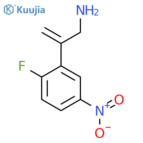 2-(2-fluoro-5-nitrophenyl)prop-2-en-1-amine structure