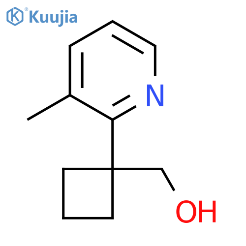1-(3-methylpyridin-2-yl)cyclobutylmethanol structure