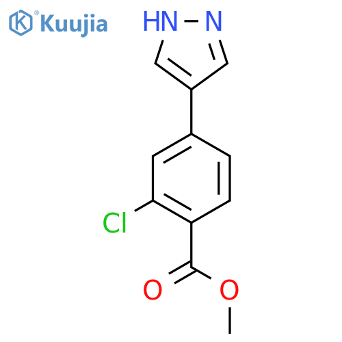 methyl 2-chloro-4-(1H-pyrazol-4-yl)benzoate structure
