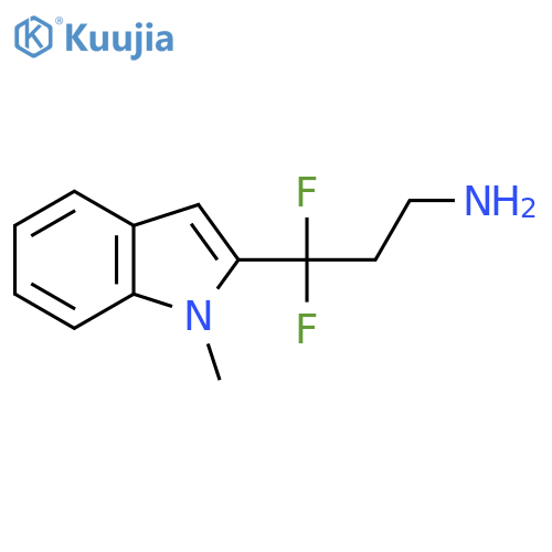 3,3-difluoro-3-(1-methyl-1H-indol-2-yl)propan-1-amine structure