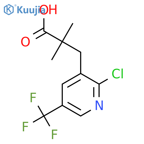 3-2-chloro-5-(trifluoromethyl)pyridin-3-yl-2,2-dimethylpropanoic acid structure