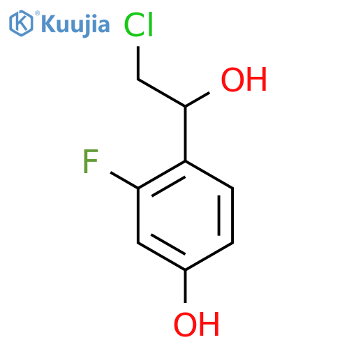 4-(2-chloro-1-hydroxyethyl)-3-fluorophenol structure
