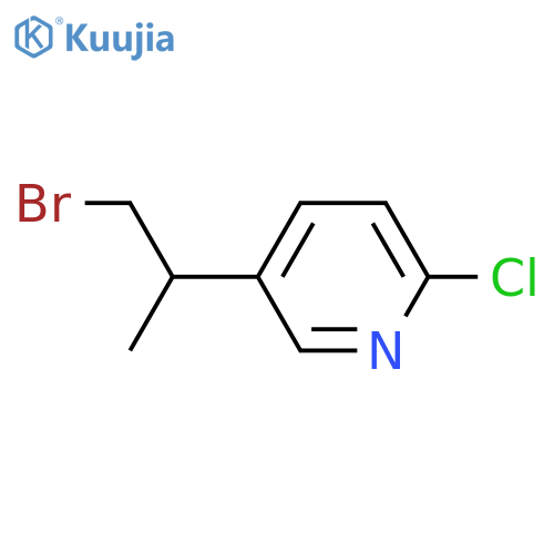 5-(1-bromopropan-2-yl)-2-chloropyridine structure