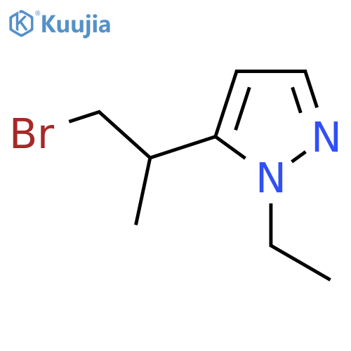 5-(1-bromopropan-2-yl)-1-ethyl-1H-pyrazole structure