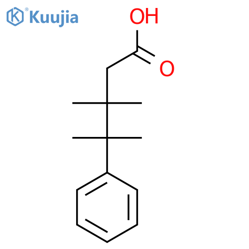 3,3,4-trimethyl-4-phenylpentanoic acid structure
