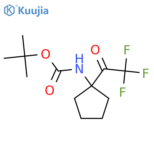 tert-butyl N-1-(trifluoroacetyl)cyclopentylcarbamate structure