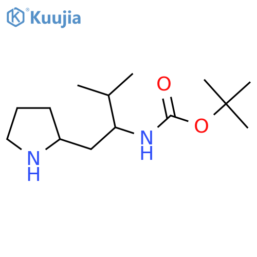 tert-butyl N-3-methyl-1-(pyrrolidin-2-yl)butan-2-ylcarbamate structure