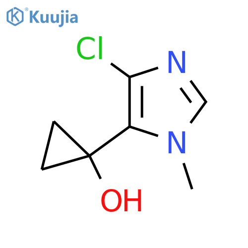 1-(4-chloro-1-methyl-1H-imidazol-5-yl)cyclopropan-1-ol structure