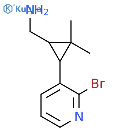 3-(2-bromopyridin-3-yl)-2,2-dimethylcyclopropylmethanamine structure