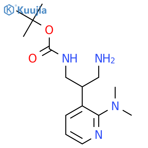 tert-butyl N-{3-amino-2-2-(dimethylamino)pyridin-3-ylpropyl}carbamate structure
