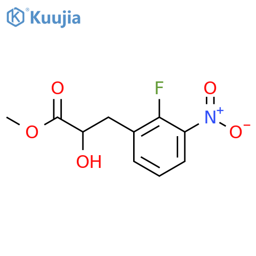 methyl 3-(2-fluoro-3-nitrophenyl)-2-hydroxypropanoate structure