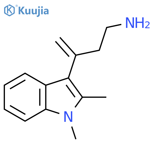 3-(1,2-dimethyl-1H-indol-3-yl)but-3-en-1-amine structure