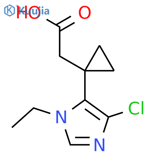 2-1-(4-chloro-1-ethyl-1H-imidazol-5-yl)cyclopropylacetic acid structure