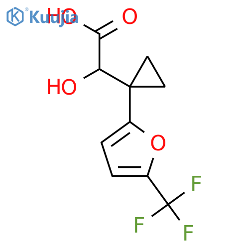 2-hydroxy-2-{1-5-(trifluoromethyl)furan-2-ylcyclopropyl}acetic acid structure