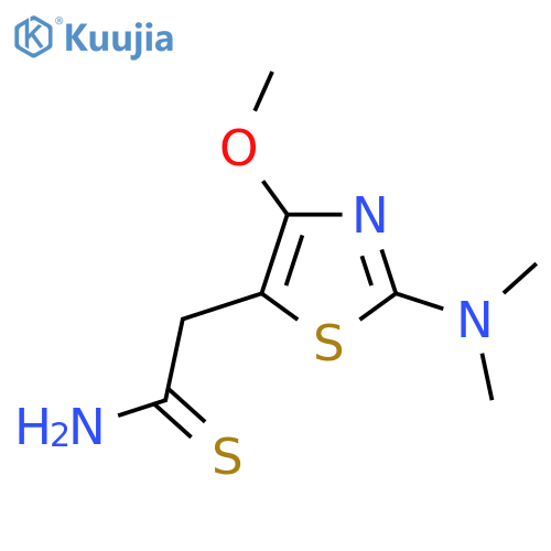 2-2-(dimethylamino)-4-methoxy-1,3-thiazol-5-ylethanethioamide structure