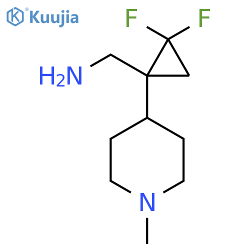 2,2-difluoro-1-(1-methylpiperidin-4-yl)cyclopropylmethanamine structure
