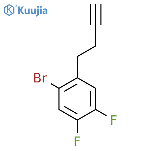 1-bromo-2-(but-3-yn-1-yl)-4,5-difluorobenzene structure