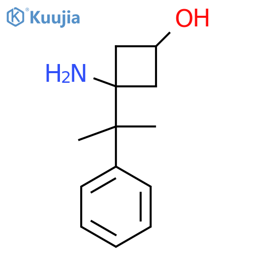 3-amino-3-(2-phenylpropan-2-yl)cyclobutan-1-ol structure