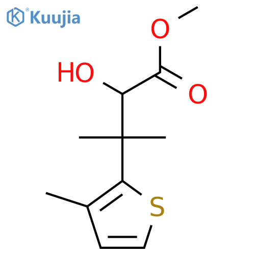 methyl 2-hydroxy-3-methyl-3-(3-methylthiophen-2-yl)butanoate structure