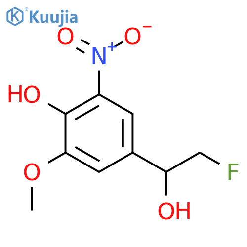 4-(2-fluoro-1-hydroxyethyl)-2-methoxy-6-nitrophenol structure