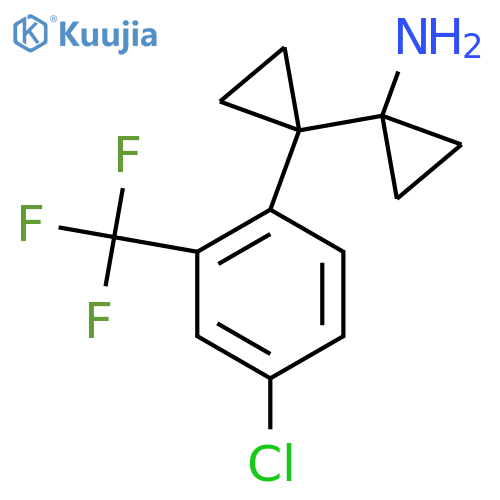 1-{1-4-chloro-2-(trifluoromethyl)phenylcyclopropyl}cyclopropan-1-amine structure