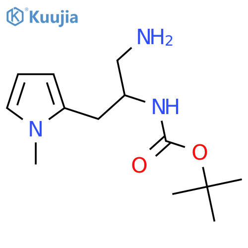 tert-butyl N-1-amino-3-(1-methyl-1H-pyrrol-2-yl)propan-2-ylcarbamate structure