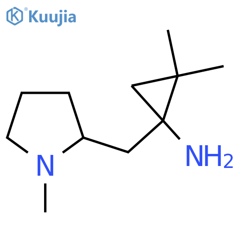 2,2-dimethyl-1-(1-methylpyrrolidin-2-yl)methylcyclopropan-1-amine structure
